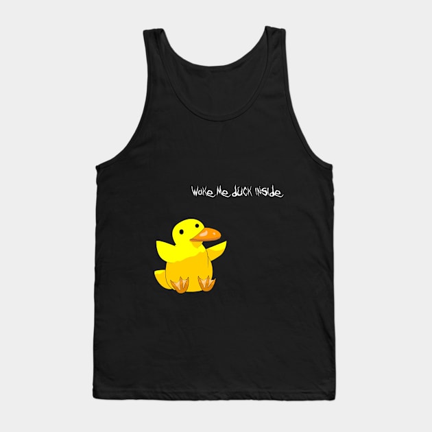 Wake me duck Tank Top by robot